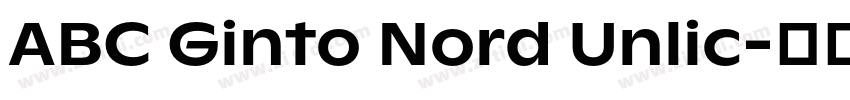 ABC Ginto Nord Unlic字体转换